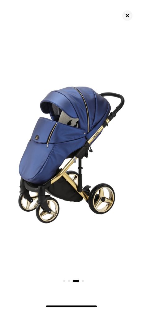 Carucior Copii 3 IN 1 Chantal Adamex SPECIAL Edition Blue LEATHER