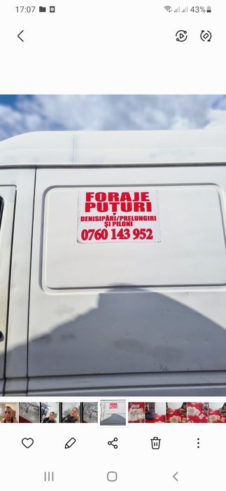 Foraje puțuri apa prelungirii denisipări și piloni