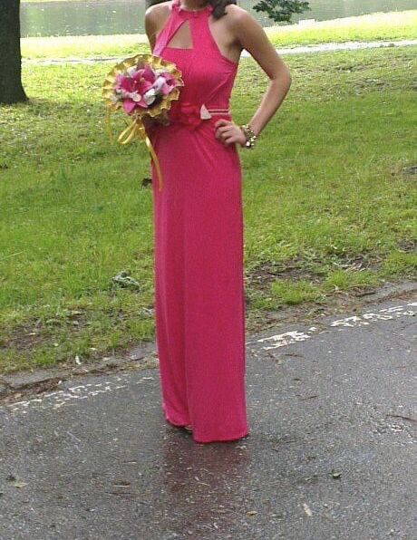 Вечерна/бална рокля цвят розово/сьомга, размер 36