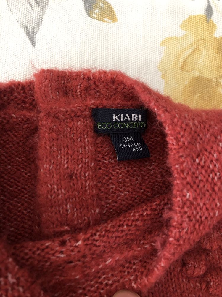Set 3-6 luni pantaloni raiati Next si Bluza Kiabi Eco Concept