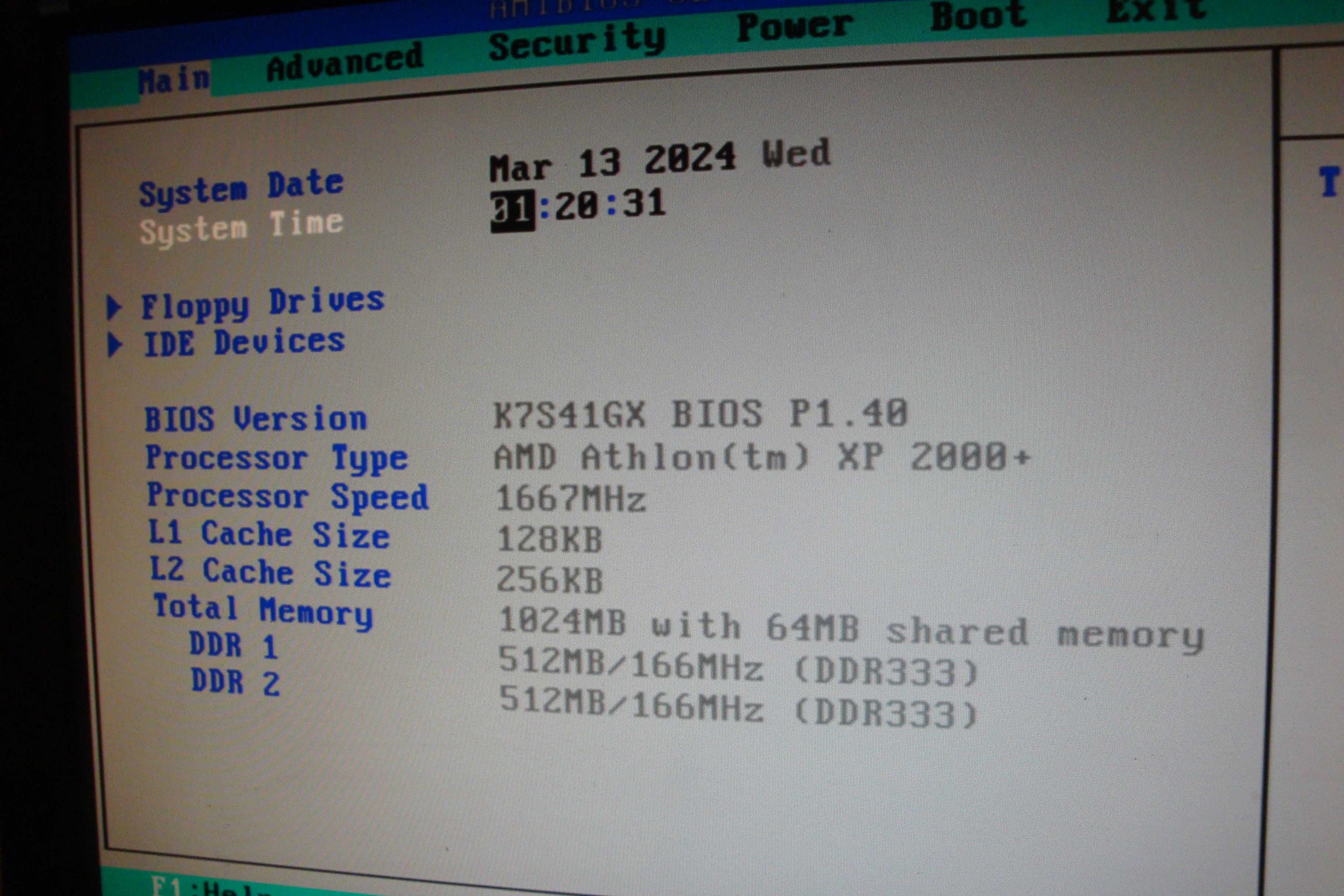 piese vintage kit K7S41GX amd athlon xp 2000+ 1667mhz 1gb ram agp
