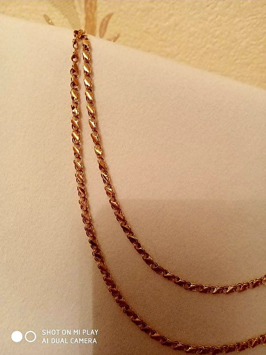 Ажарыңызға әр беретін, көркіңізге сән беретін алтын алқа. пр 585/45см