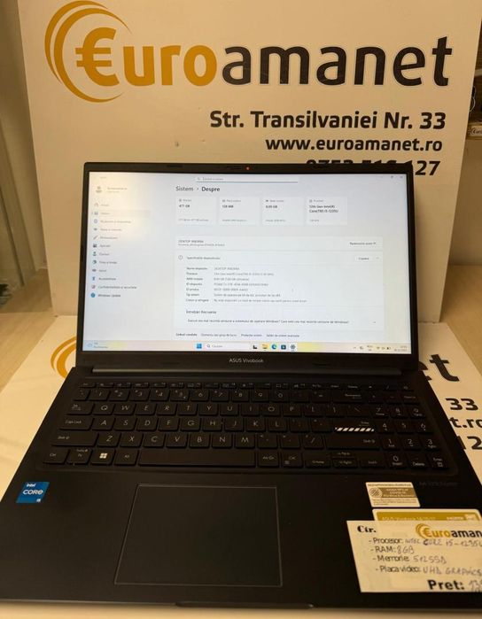 Laptop ASUS Vivobook 15 X1504ZA cu procesor Intel(R) Core(TM) -T-