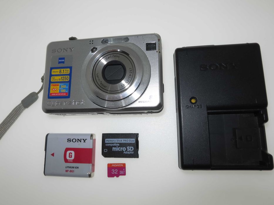 Sony Cybershot W100 компактен цифров фотоапарат ретро дигитална камера