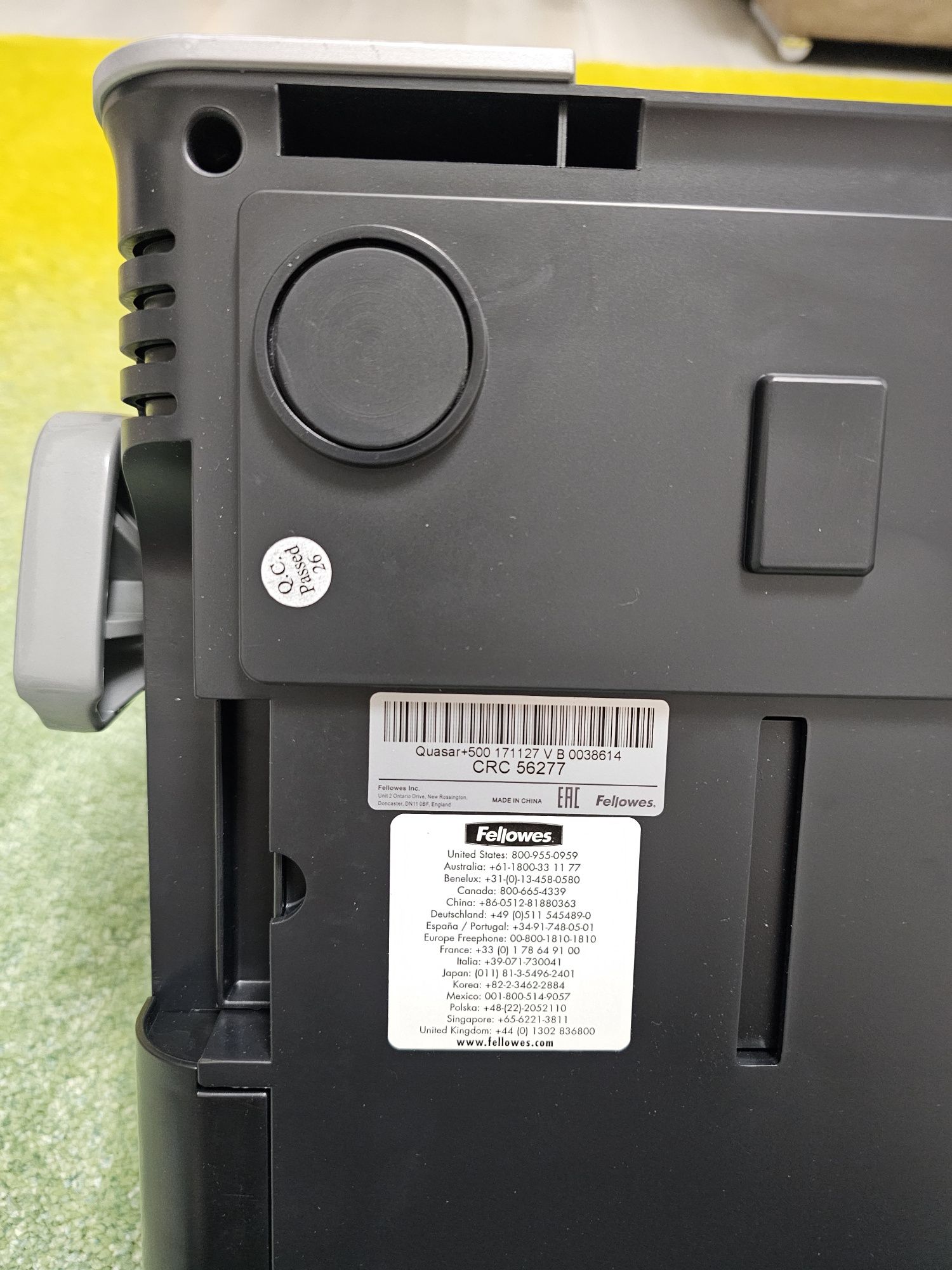 Aparat de indosariat inele plastic FELLOWES Quasar +500