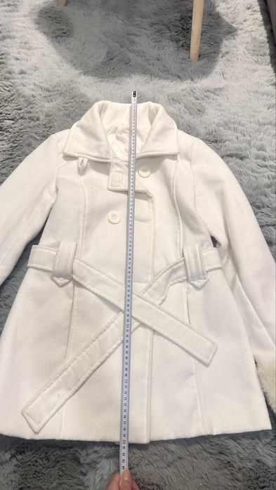 Pardesiu alb, interior matlasat, marime S/M