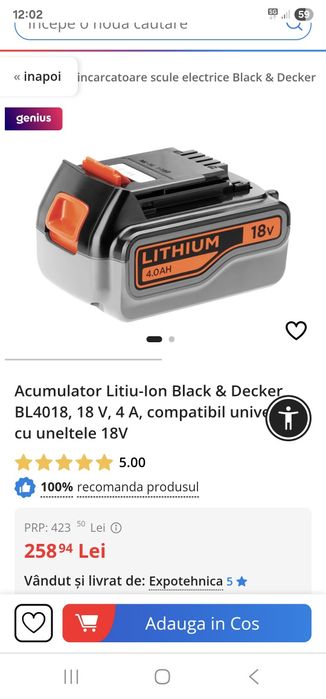 Acumulatorii black &decker