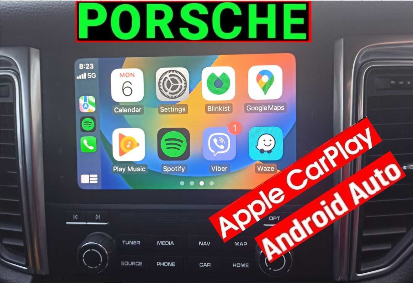 PORSCHE VIM CarPlay Android Auto цял екран Порше Panamera Full 2024map