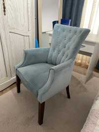 Кресло (голубое, мягкая мебель)