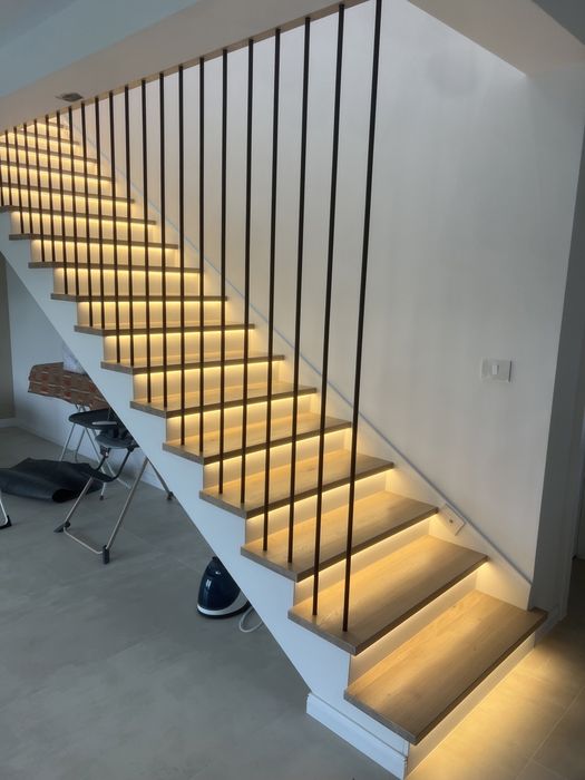 Trepte lemn / scari lemn / balustrade