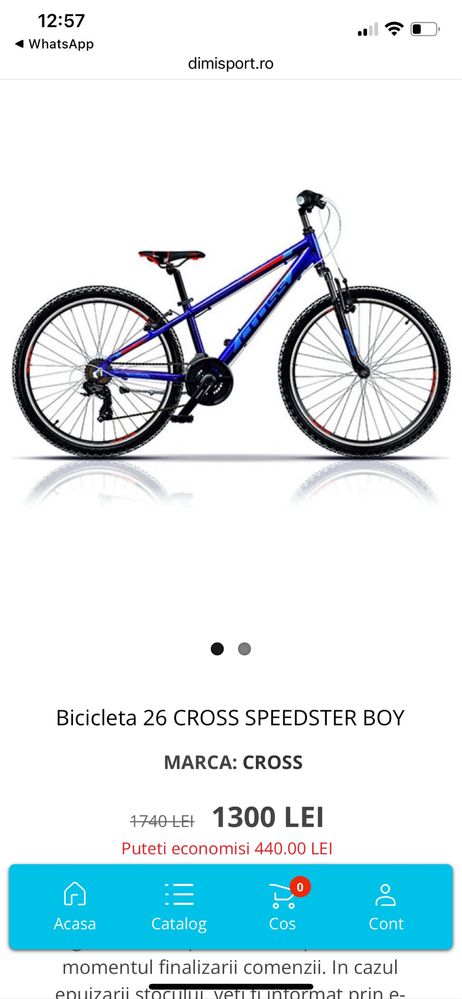 Bicicleta 26 Cross Speedster