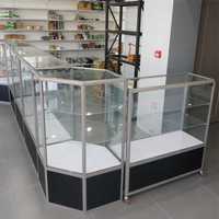 Прилавок витрина стеклянная, оборудование для магазина asvp