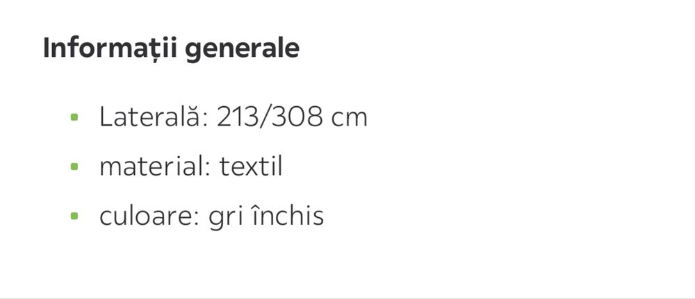 Coltar/canapea extensibila cu lada