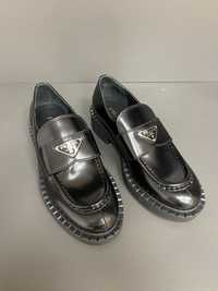 Prada Chocolate patent leather loafers (Дамски)