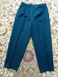 Шикарные женские брюки 52 размер, цвет морской волны