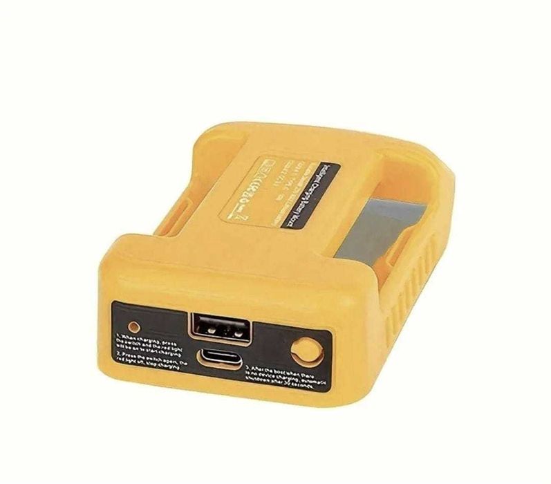Adaptor pentru baterii Dewalt 18V 20V, cu USB si incarcator rapid tipC