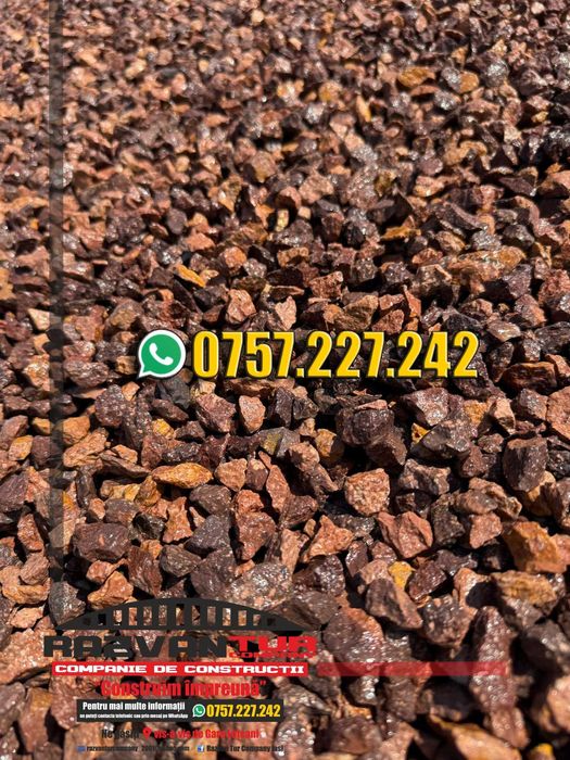 Piatra decorativa Roca magmatica (vulcanica) 8-16 mm rosu-caramiziu