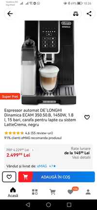 Delonghi dinamica cu garanție și factura emag