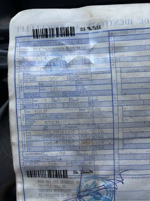 Vand /desmebrez carosata fiat ducato