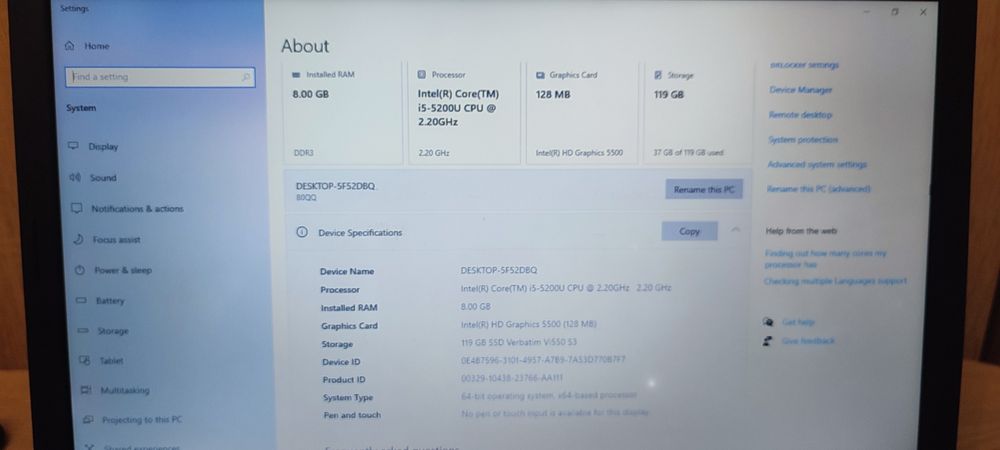 Laptop lenovo 15.6 inch i5 Cititi Anuntul