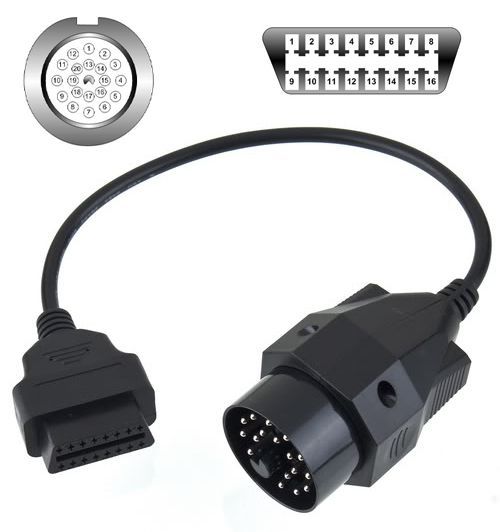 Cablu adaptor BMW 20 pini la 16 pin OBD2 , pentru interfata diagnoza