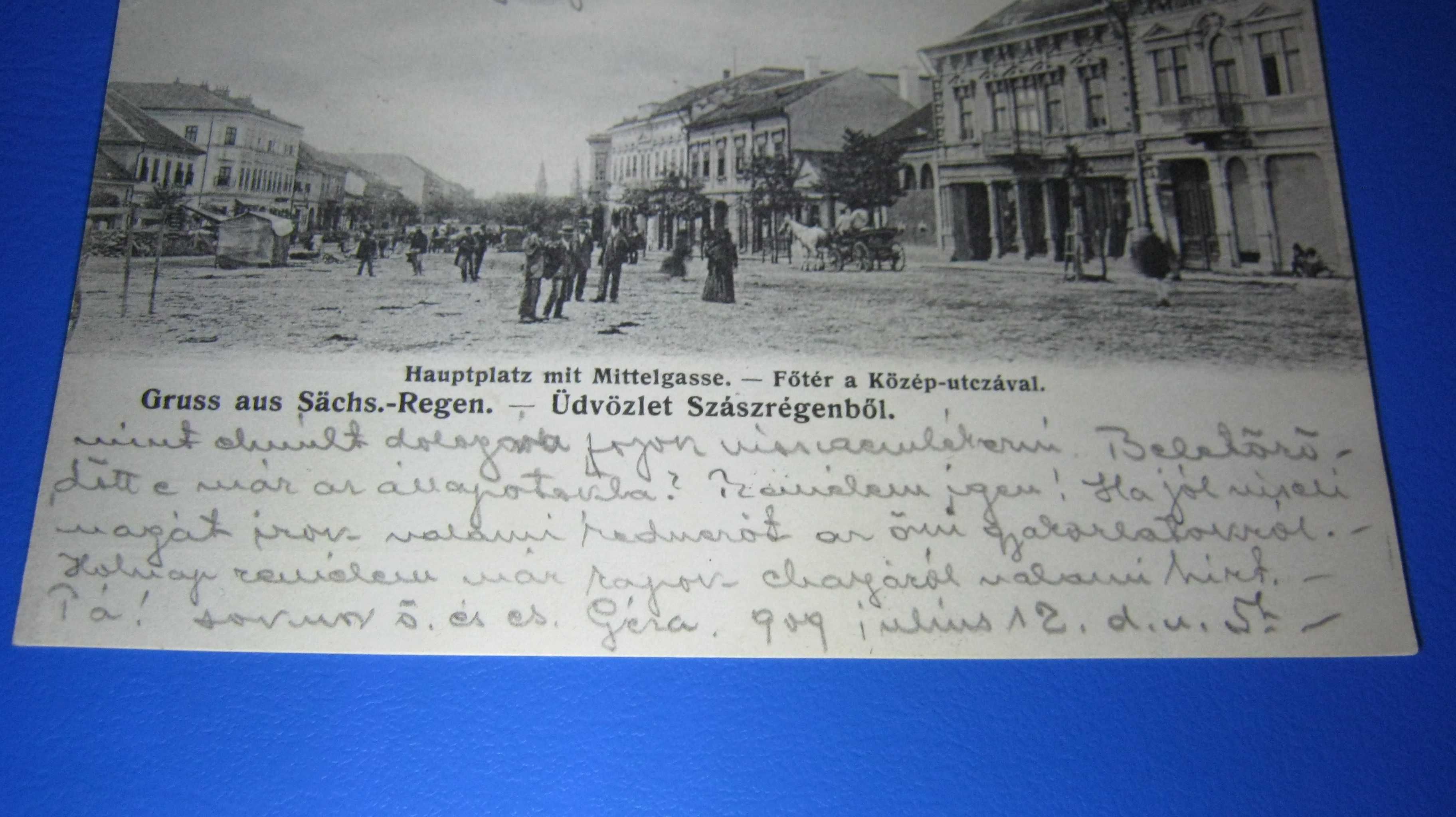 Ilustrata veche/Carte Postala,REGHIN,SZASREGEN,1909