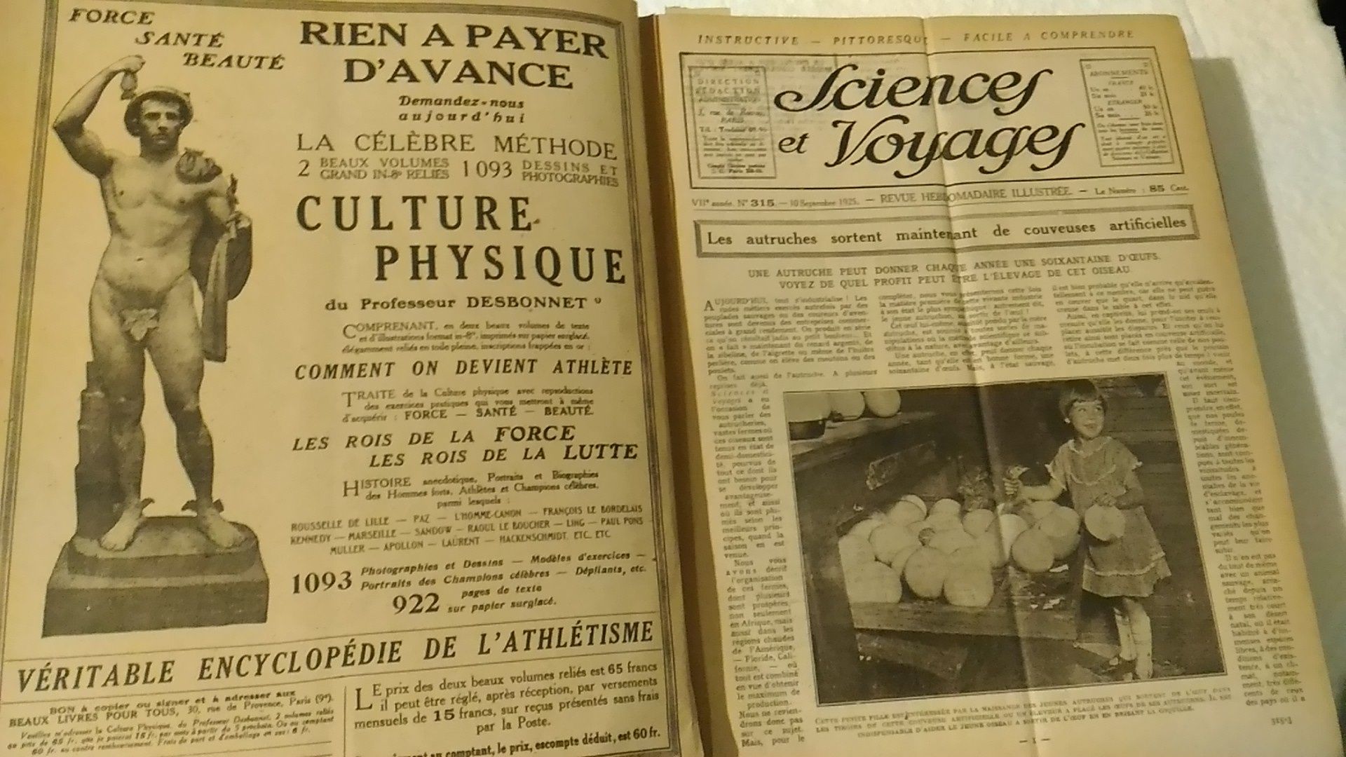 Revista Sciences & Voyages 1925