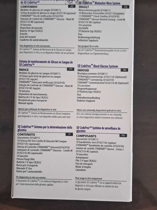 Aparat de măsurat glicemia CodeFree plus 2 cutii cu ace!!!