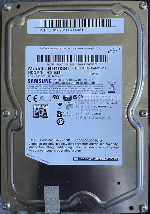 HDD SATA 3,5" 7200 WD (Western Digital) si Seagate 1TB si 250GB