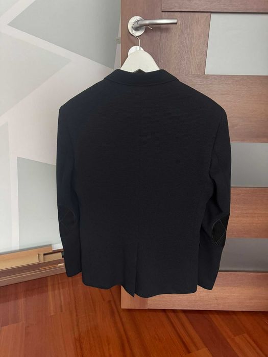 Sacou Negru cu model Bleumarin marime M, 52