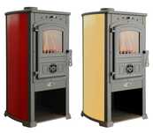 Semineu (Soba) pe lemne Fornello Modena Ivory/Red 7-9 kW
