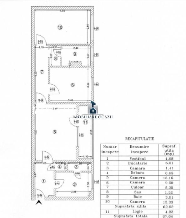 Vanzare Apartament 3 Camere Semidecomandat Berceni-Vatra Dornei