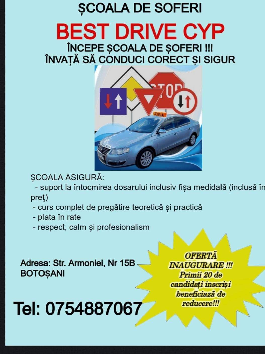 Scoala de soferi, instructor auto