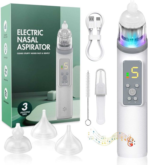 Aspirator nazal electric portabil, silentios pentru bebelusi si copii