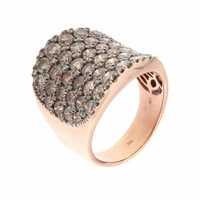 Inel din aur roz 14K cu diamante naturale, IAU358