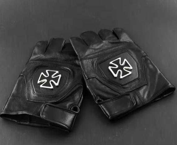 Ретро Пънкарски Кожени Колекционерски Ръкавици Железен Кръст IronCross