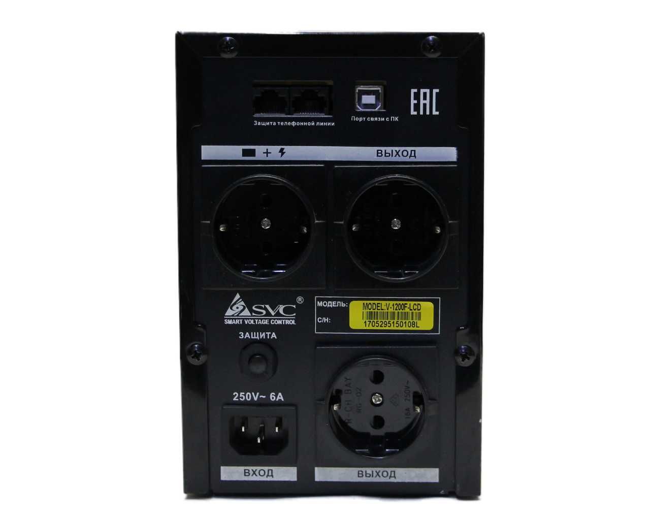 Ups Ибп SVC 1200VA V-1200F-LCD 2x 12V/ 7 Ah  Без аккумуляторов