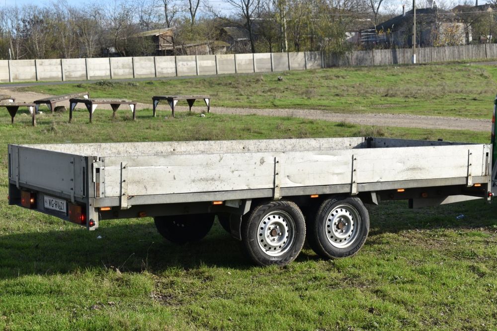 Remorca ANSSEMS 4,1 m X 1,8 m MMA 3000kg aluminiu stare excelenta