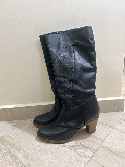 Дамски ботуши естествена кожа Esprit