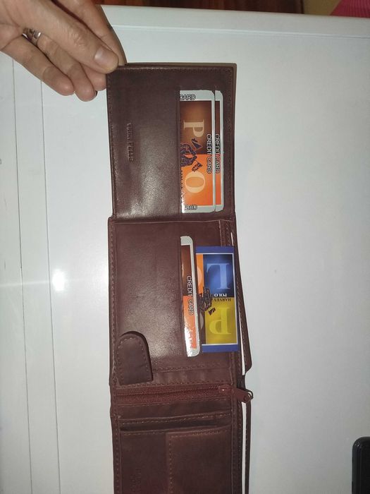 Нов мъжки портфейл естествена кожа