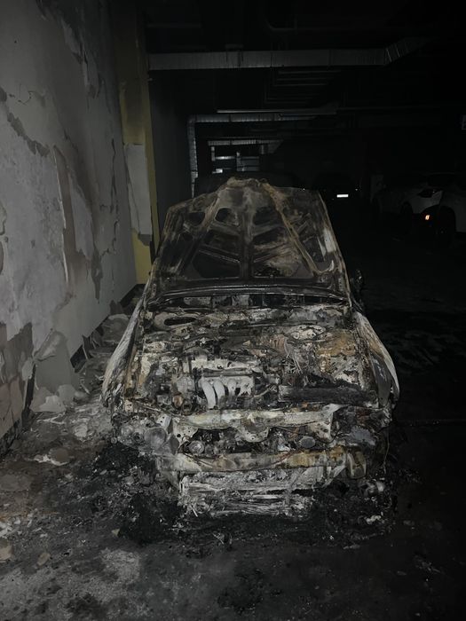 Машина сгорела на запчасти