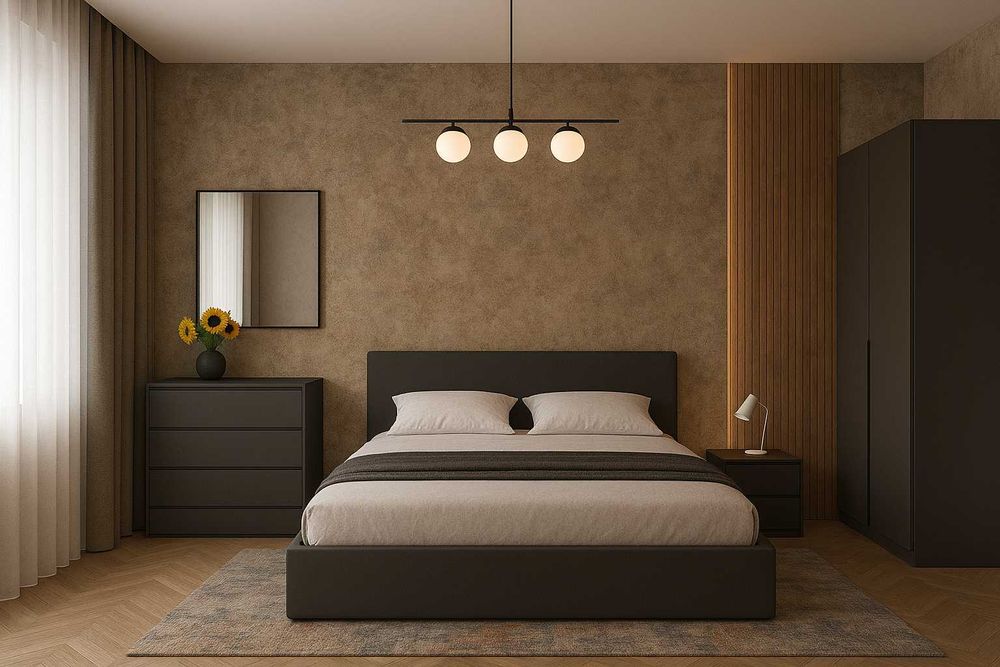 Спальный гарнитур, Мебель для спальни, Гарнитур, Кровать, Комод, Шкаф