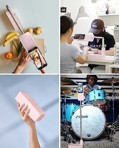 Нова Сгъваема стойка за телефон с LED светлина и безжично управление