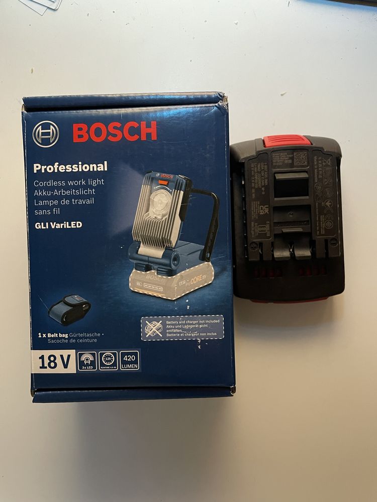 Lanterna Bosch 18V + acumulator Bosch 18V Ocazie