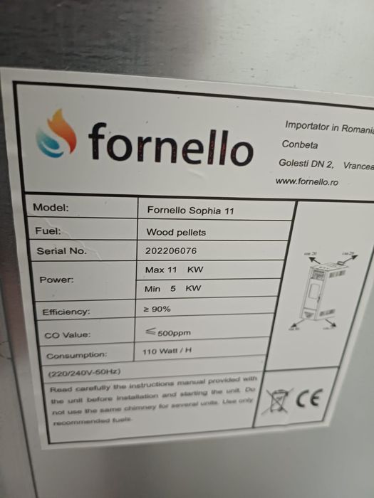 Soba șemineu peleți