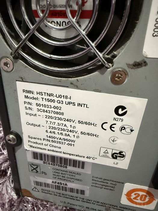 UPS HP T1500 G3 – 1400VA / 950W