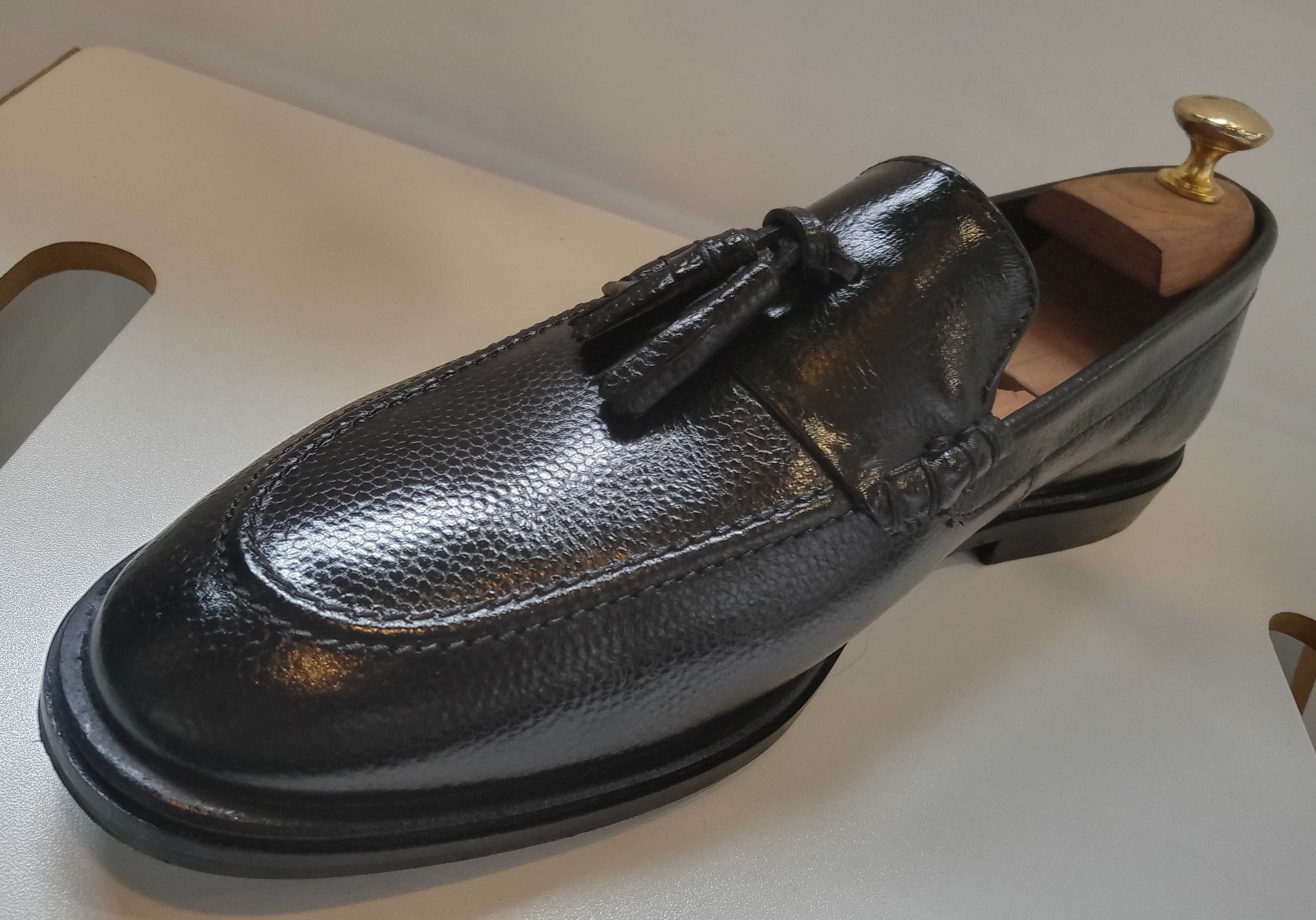 Pantofi loafers premium Walk London 41 piele naturala moale