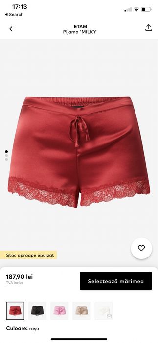 Pantaloni scurti de dormit din matase naturala