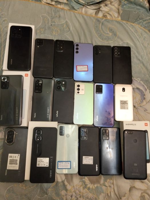 Смартфоны орро, vivo, Samsung,  Xiaomi