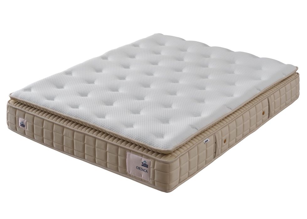 Тапицирано легло Ortaca Бежов крем с матрак Ortaca